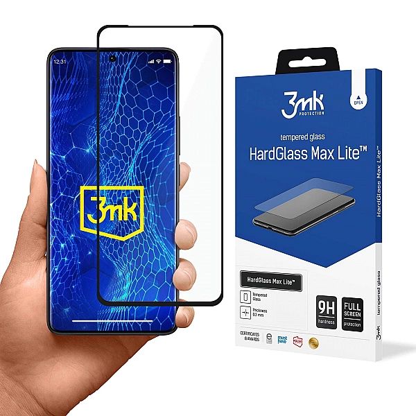 Szkło hartowane 3mk HardGlass Max Lite z czarną ramką na Xiaomi Redmi