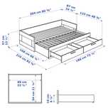 Cama individual/dupla com 2 gavetas