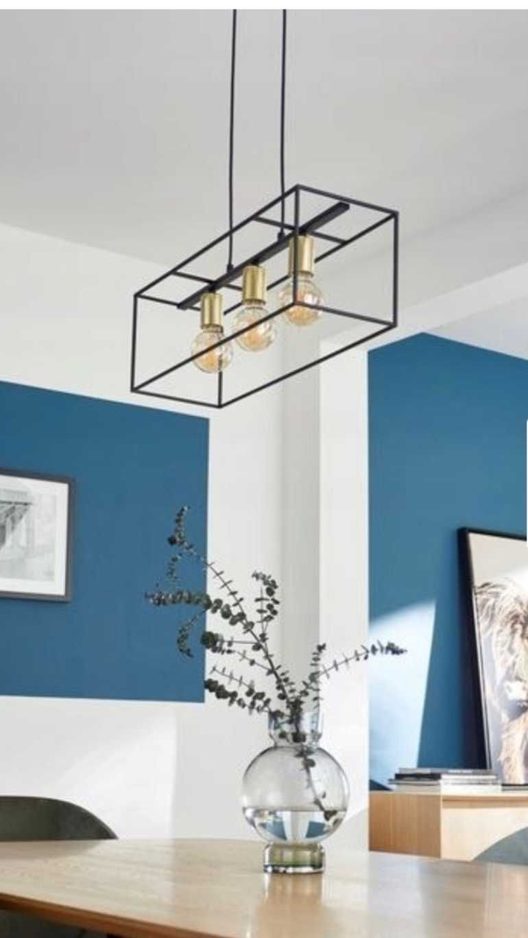 nowoczesna lampa wisząca żyrandol loft metal czarna Brilliant Arica