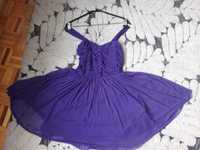 Sukienka wizytowa, balowa, wiek 10-11 lat, fioletowa