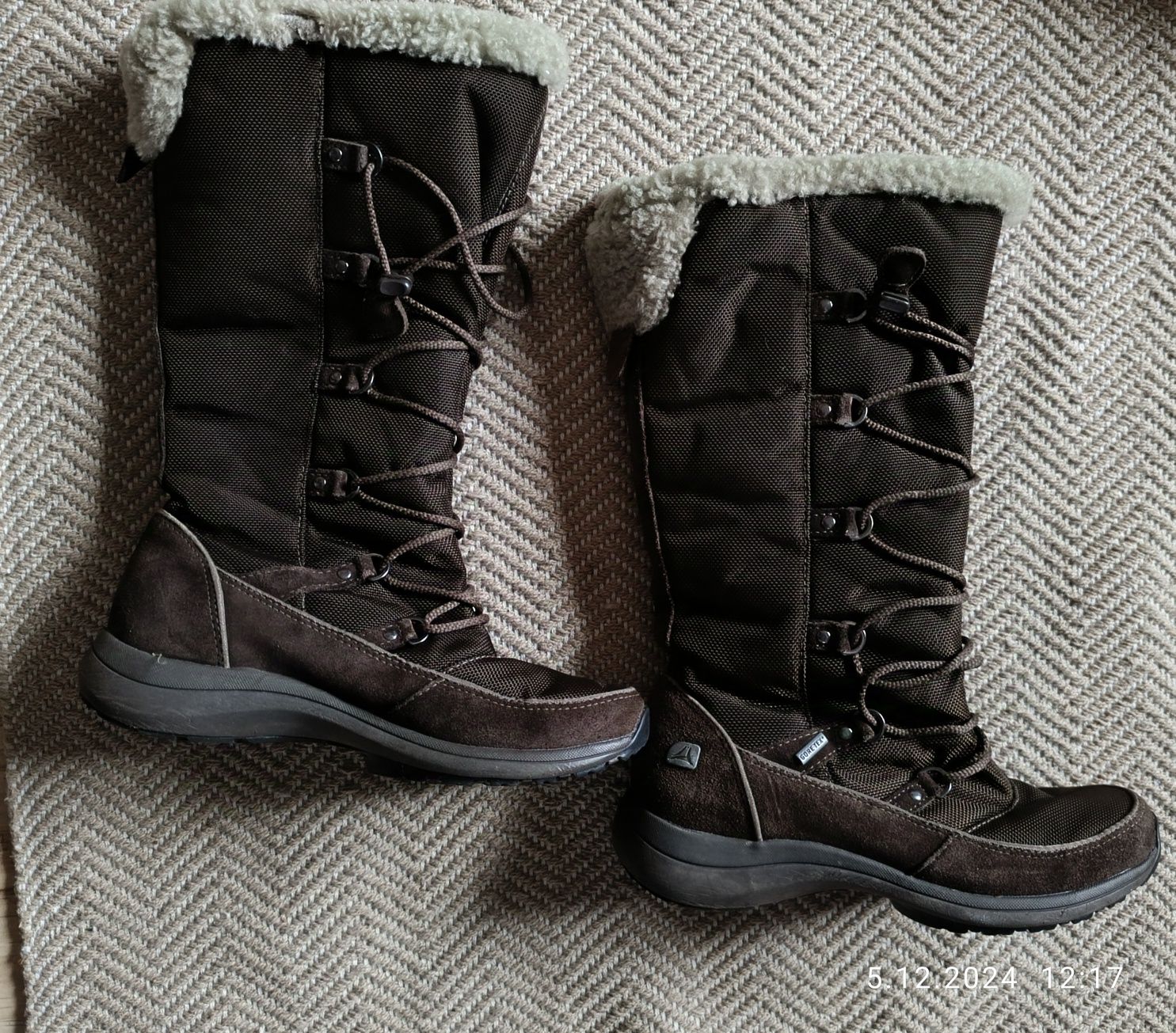 Kozaki śniegowce damskie Gore tex Clarks 37 wełna