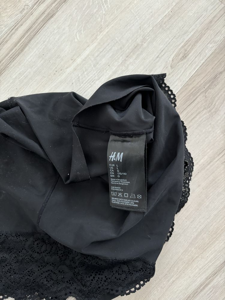 H&M czarne wysokie modelujace majtki 40L