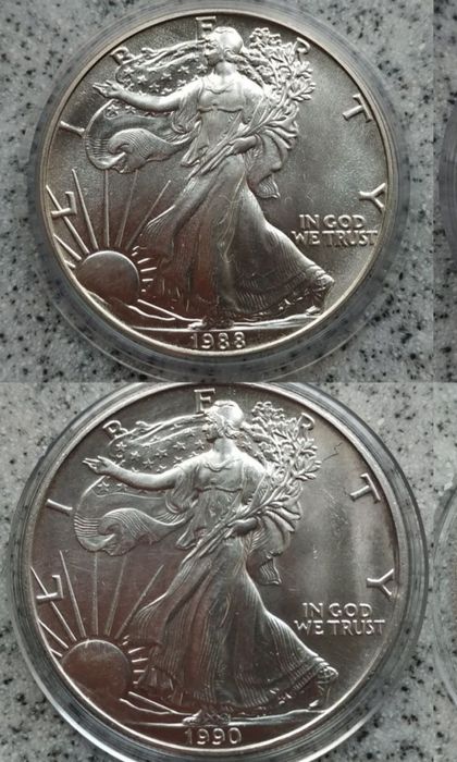 доллар США Шагающая Свобода Американский Серебряный орел Серебро