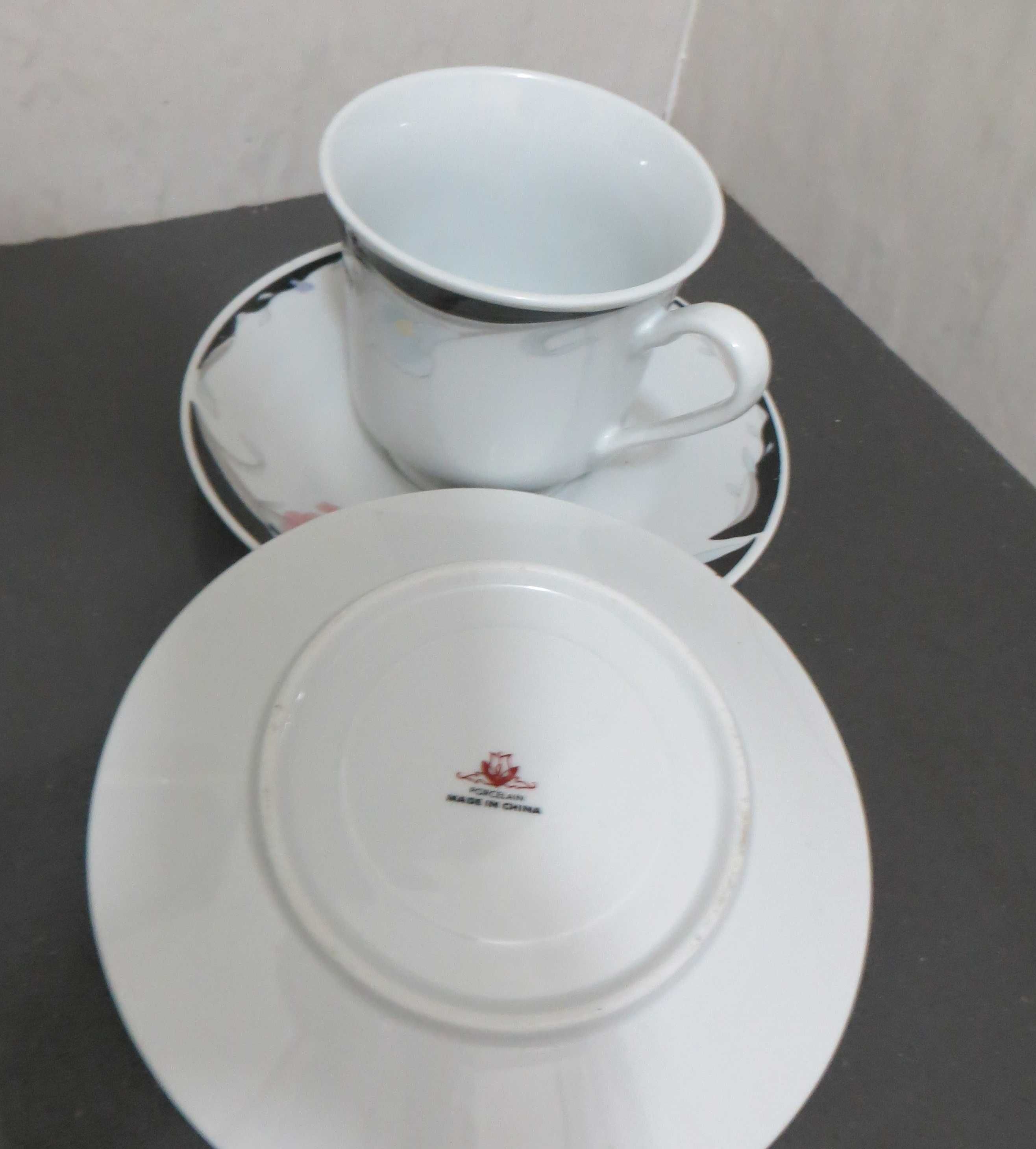Chávenas e pires, antigas Fina porcelana chinesa - Conj. de 2