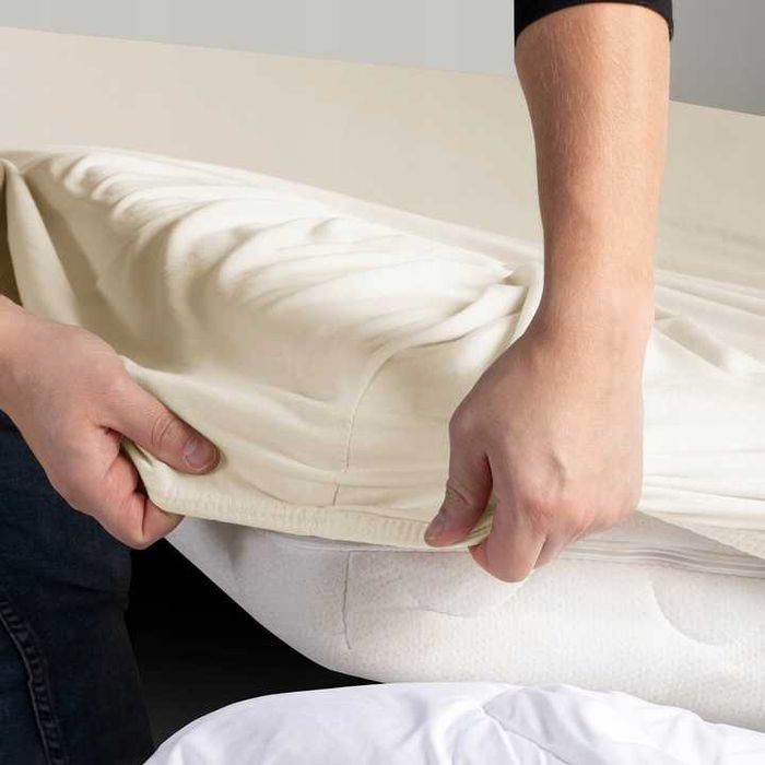 Prześcieradło jersey bawełna czesana Ecru 200x200