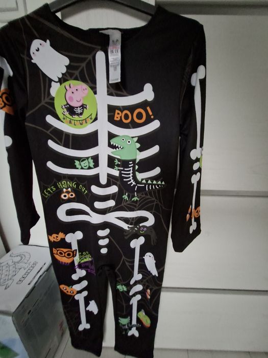 Strój rozmiar 116 halloween przebranie kościotrup
