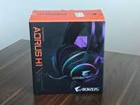 Gamingowe słuchawki przewodowe Gigabyte Aorus H1 - jak nowe, RGB, ENC