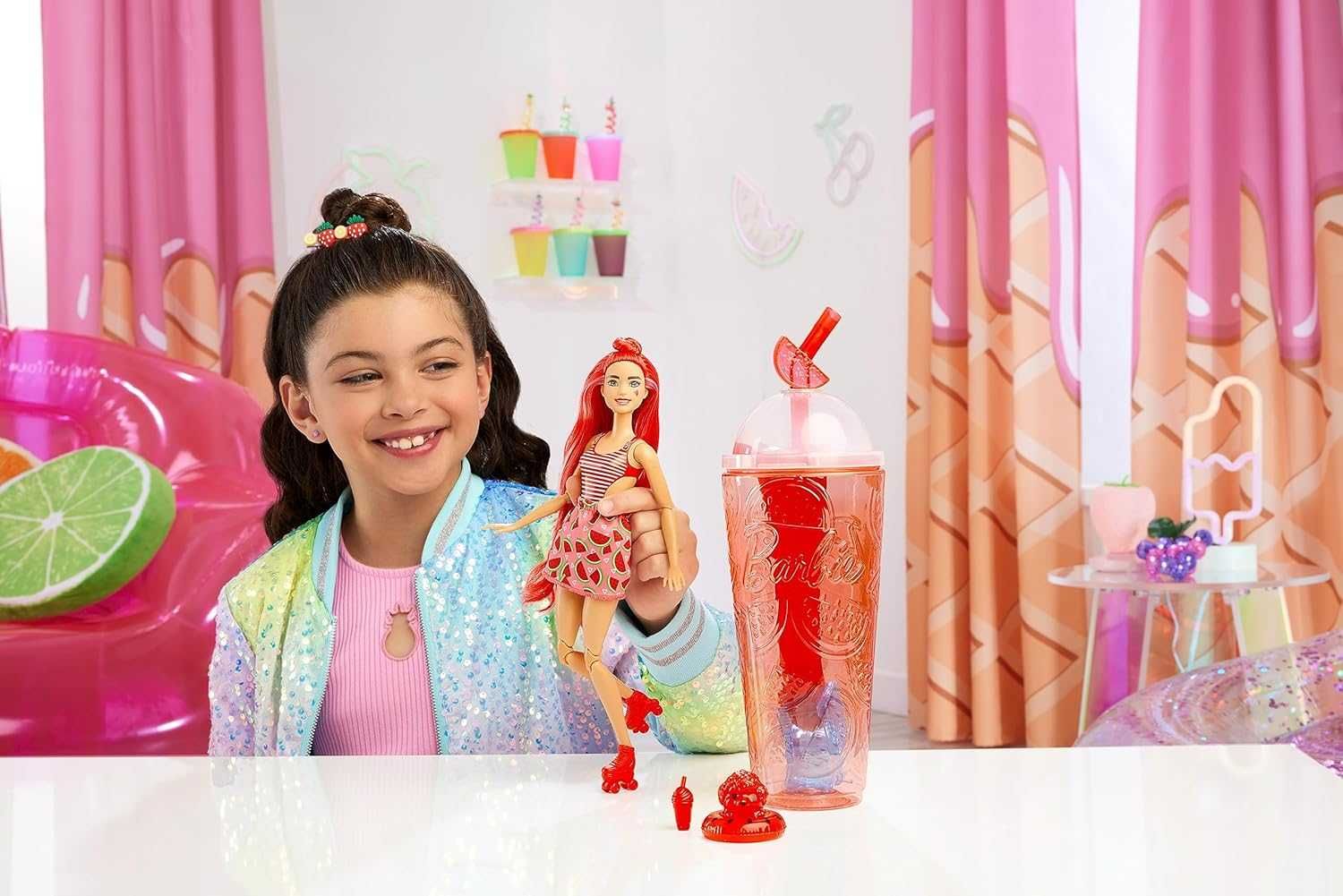 barbie pop reveal fruit барби фрукти арбуз кавун