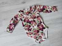 Body kwiaty falbanka handmade 2-3 latka 92 cm handmade polska firma ba