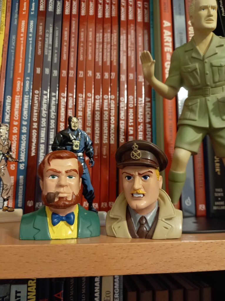 Blake e Mortimer 2 figuras raras bustos