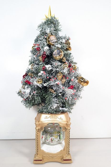 Choinka stołowa Kinkade mini miniaturowa świąteczna kula śniegowa