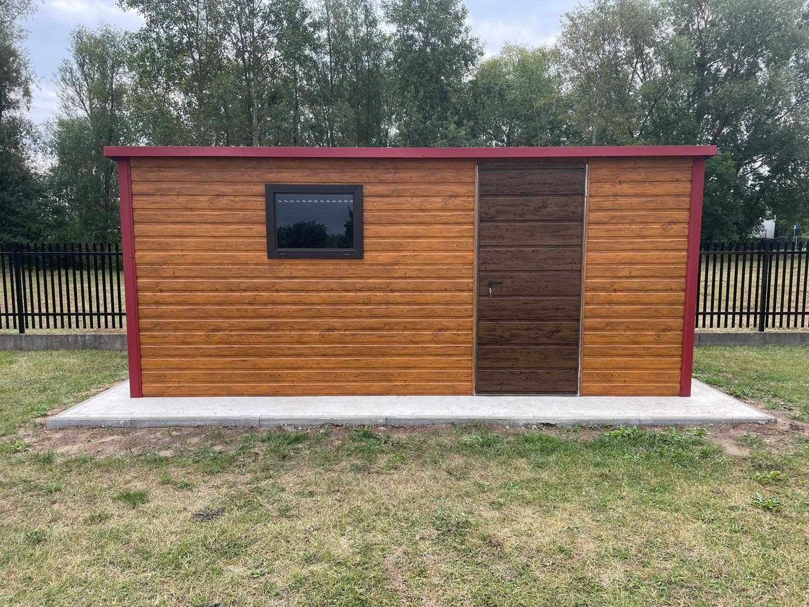 Domek Ogrodowy Schowek/Garaż Drewnopodobny 5x3m