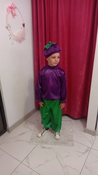 Костюм винограду, горішка, баклажана, часника, соняха, яблука, помідор