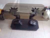 Mesa de centro em vidro