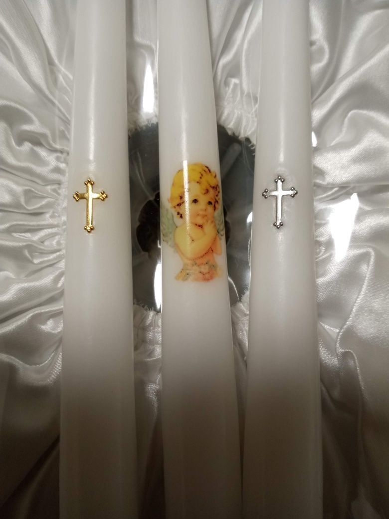 Праздничные свечи свеча свечка  на  крещение  крестины