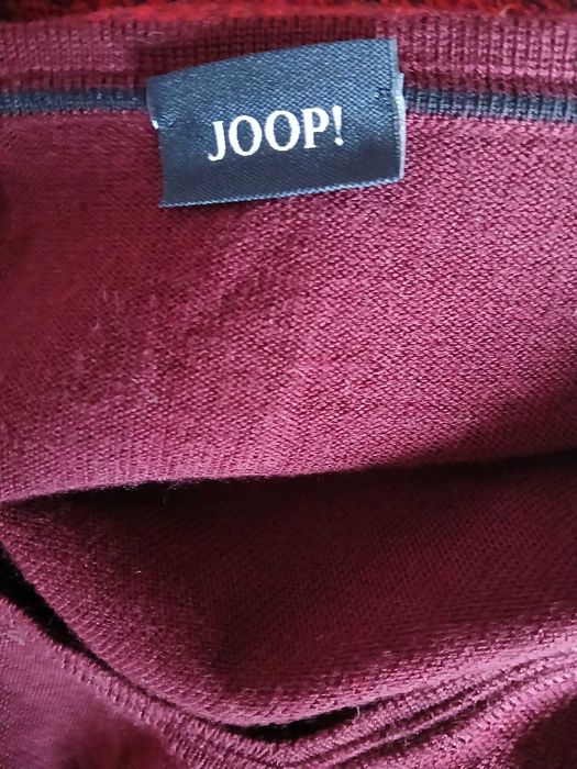 Joop elegancki Sweter r.XL 100% schurwolle,bordowy·