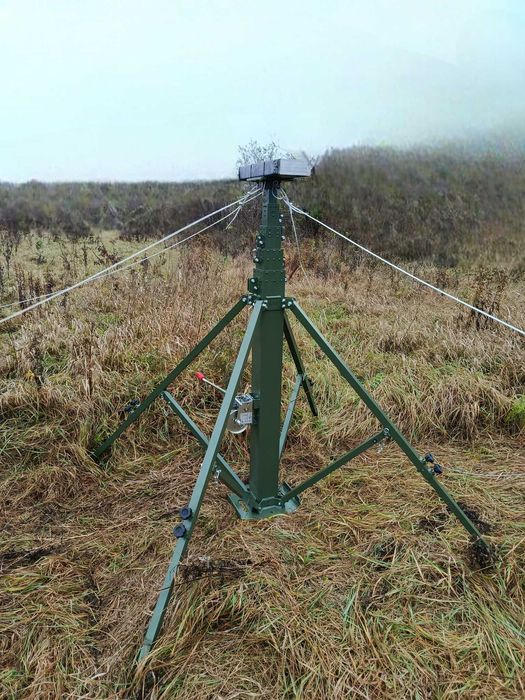 Щогла / Мачта 6м телескопічна ПОСИЛЕНА з механічною лебідкою