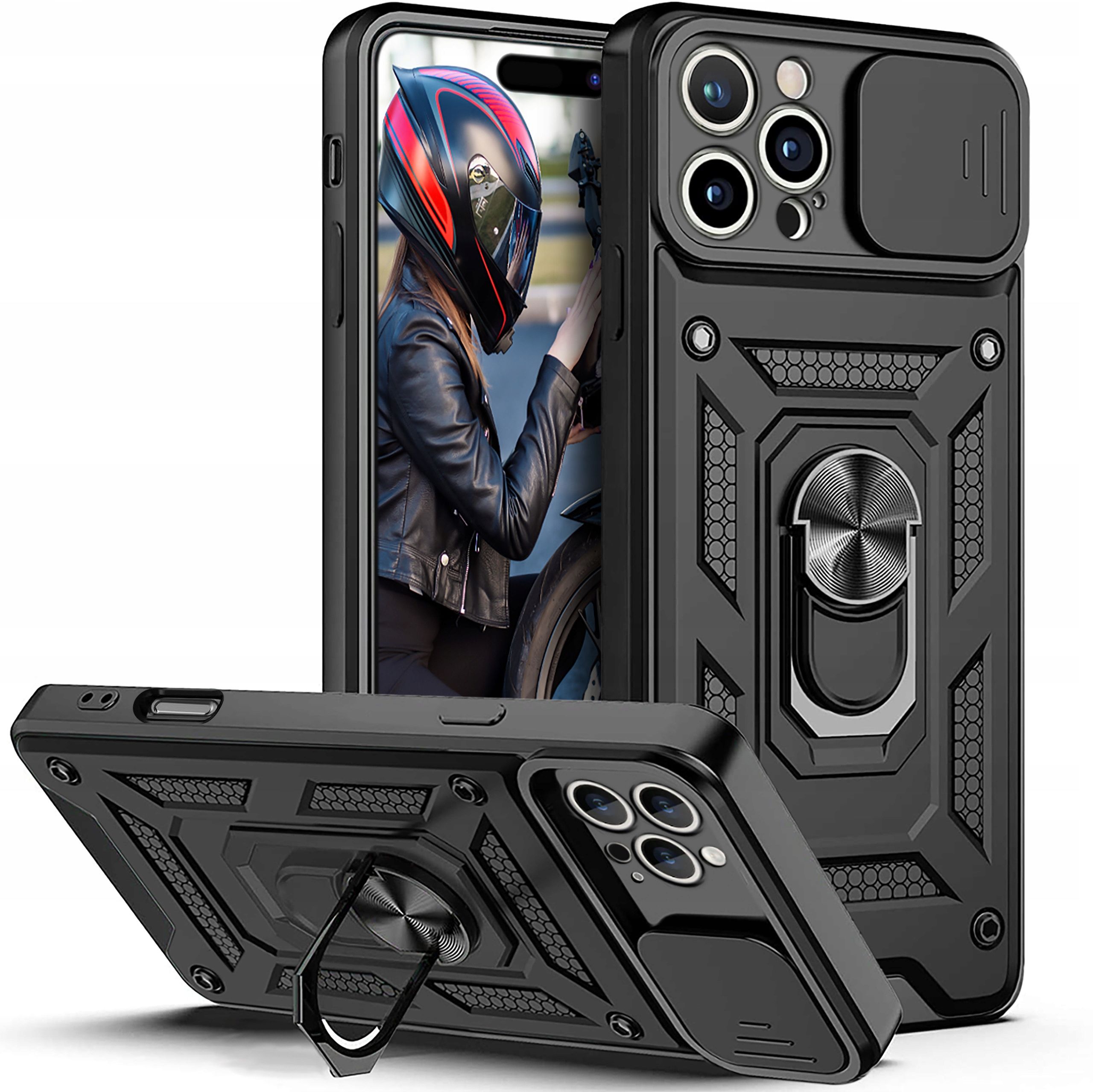 Etui Pancerne iPhone 16 Pro Max CamShield z Podstawką