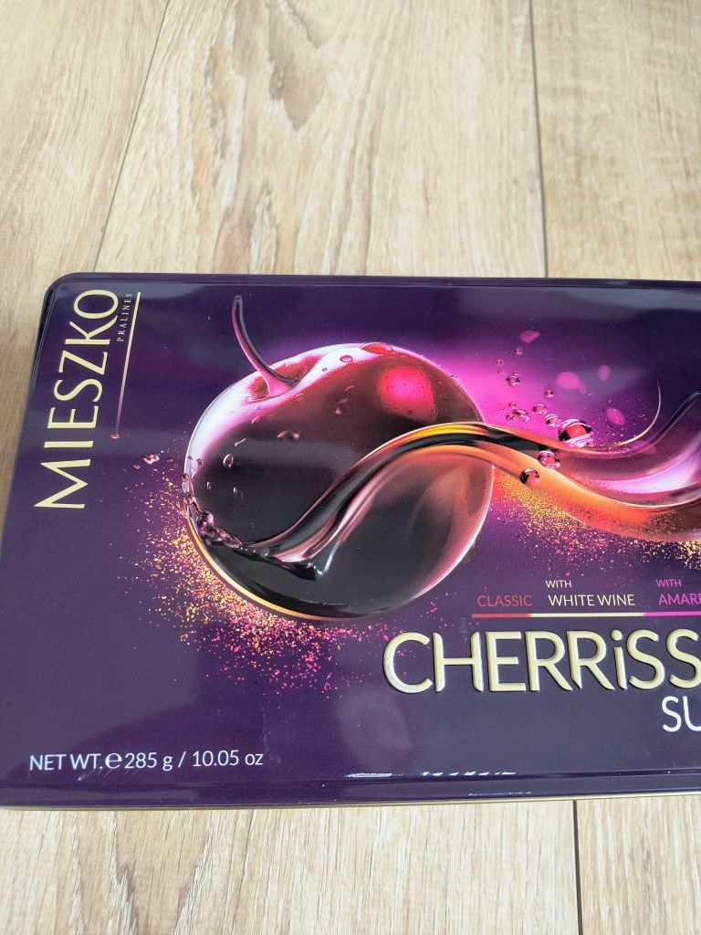 Puszka pudełko po czekoladkach Mieszko Cherrisimo