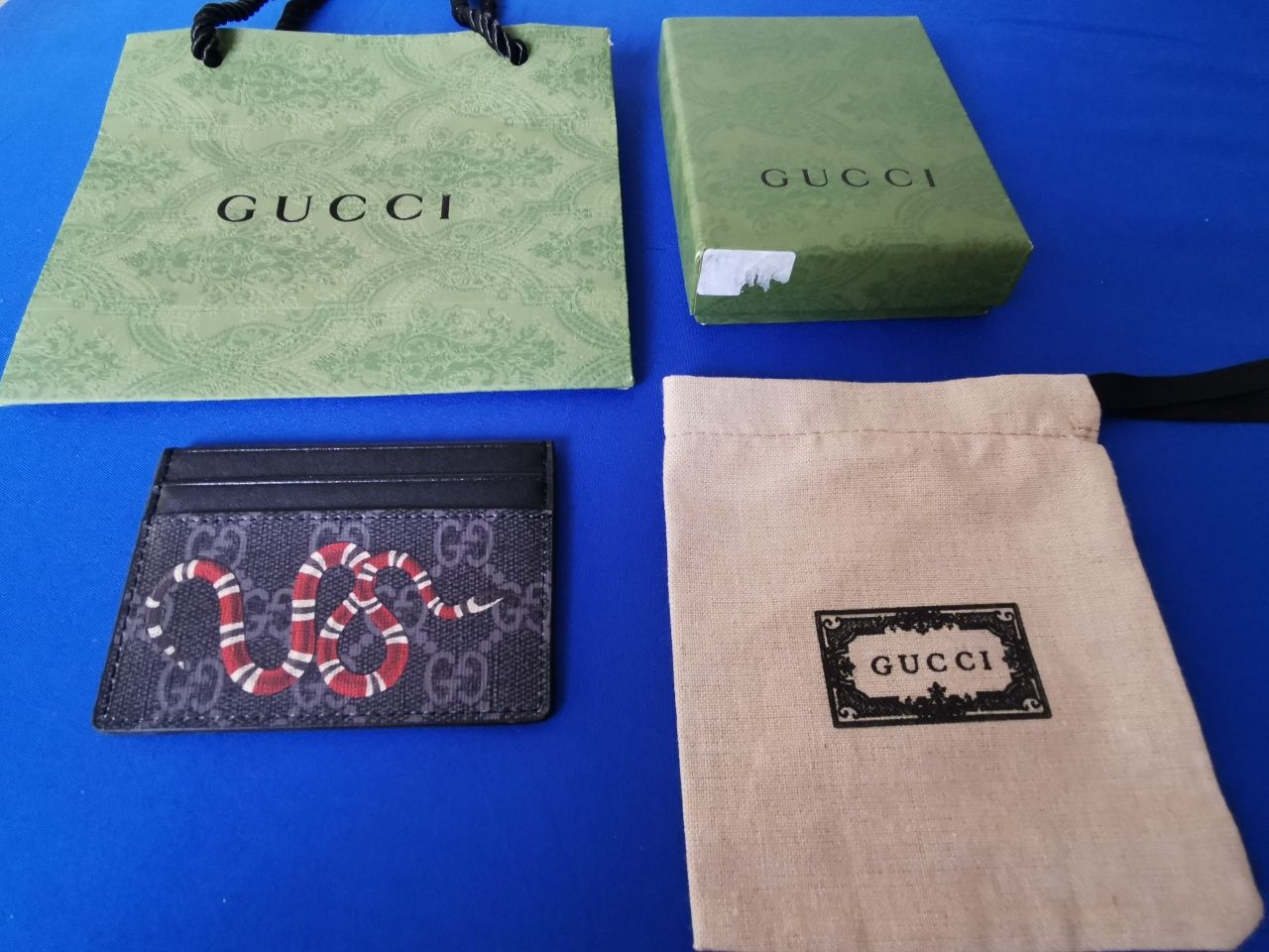Cardholder Gucci king snake GG wallet etui na karty