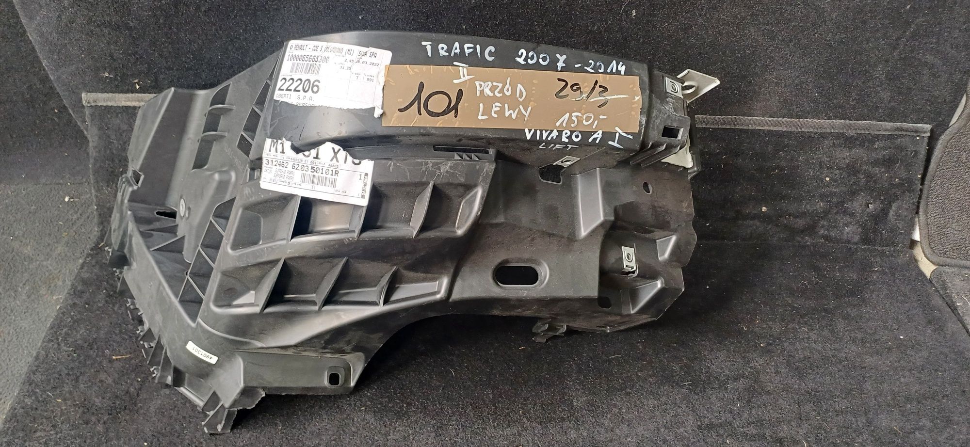 Ślizg zderzaka przedniego renault trafic ll 07-14 vivaro A NOWY