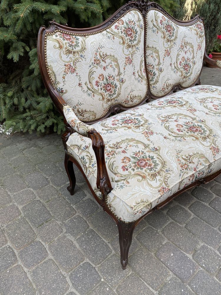 Antyczna Kanpa Sofa Ludwikowska Ludwik Chippendale Po Renowacji