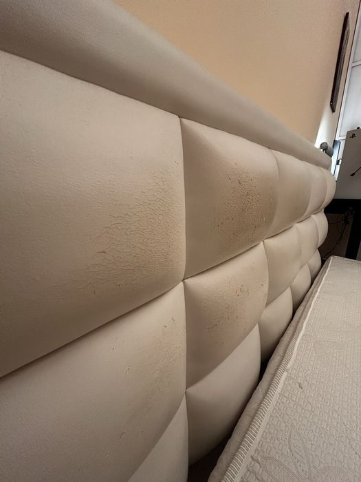 Ліжко двоспальне(160х200) біле з матрацом