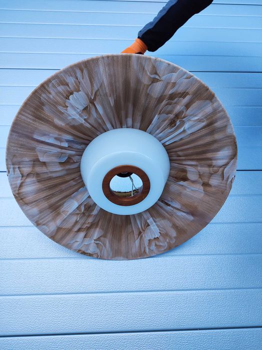 Tekowy żyrandol - lampa wisząca - Teak - Vintage - design - Dania -