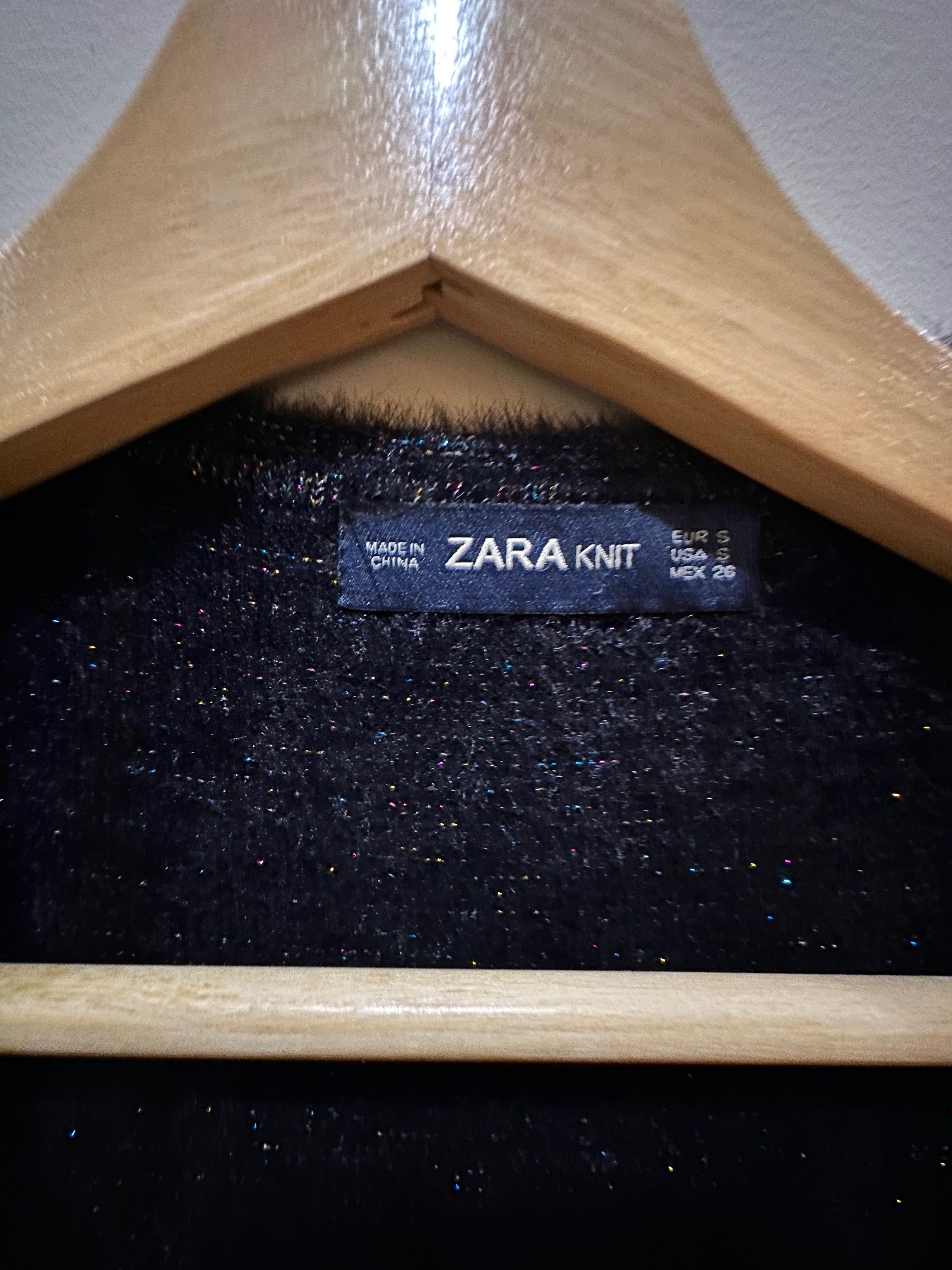 Vestido de inverno, preto com brilhantes, , S Zara.