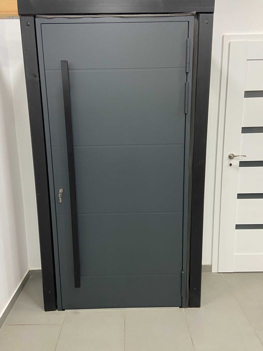 Drzwi wejściowe aluminiowe Reveal z panelem nakładkowym Smart