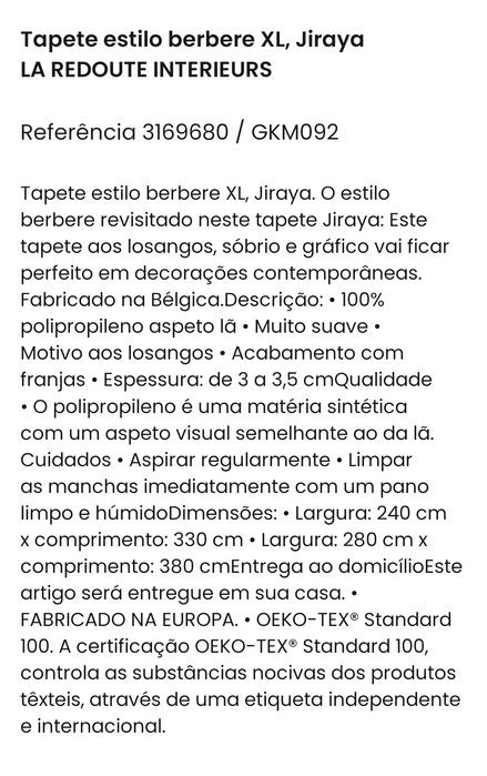 Tapete 240*330 berbere XL Jiraya da LaRedoute