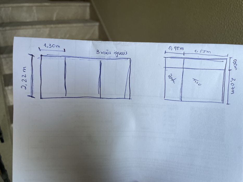 Janelas/divisoes vidro com estores