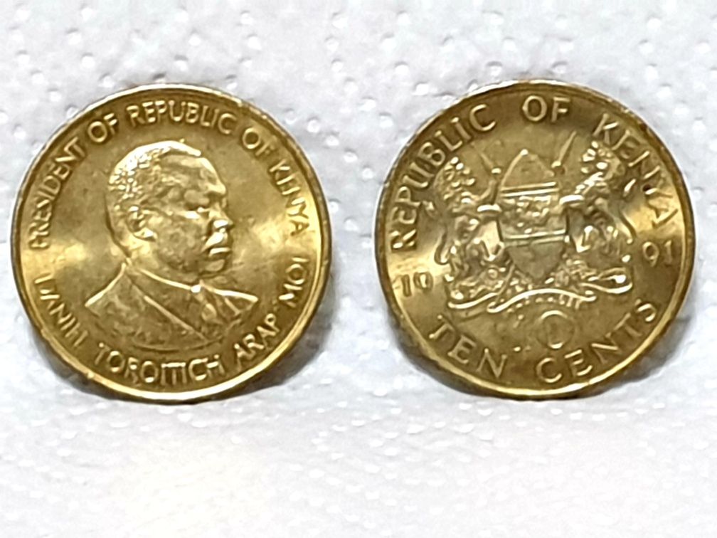 Moeda queniana de 1991 - 10 cents