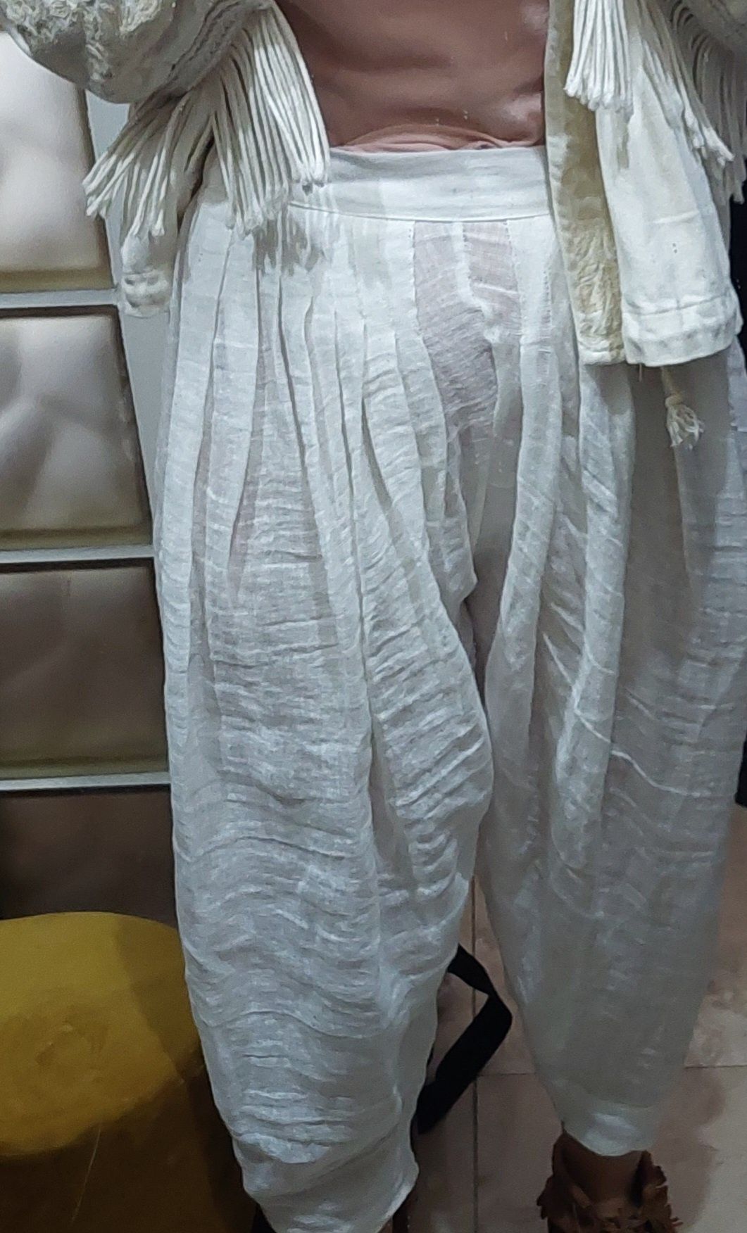 Lniane pumpy Zara alladin viral boho