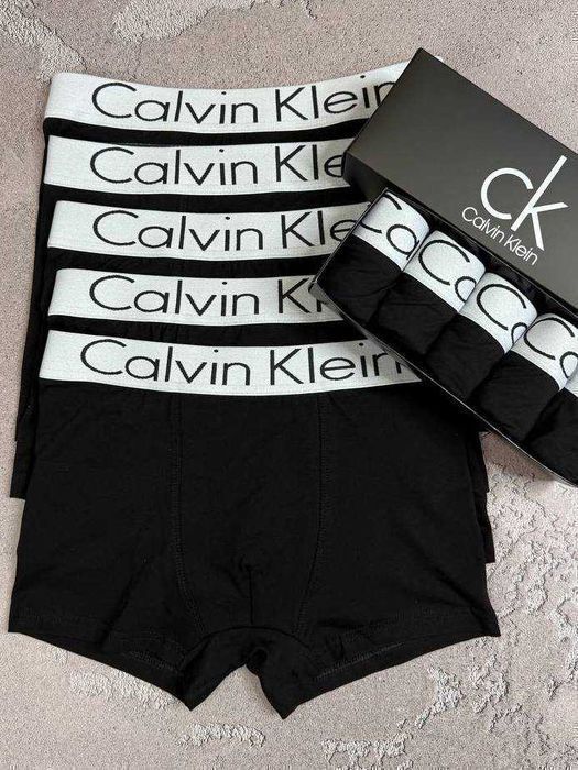 Набір чорних трусів Calvin Klein серія White. Чоловічі боксери/труси