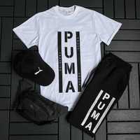Футболка + шорти Puma спортивний костюм на літо Пума комплект літній