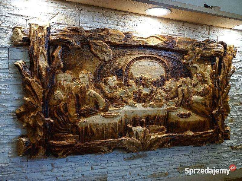 Ostatnia Wieczerza-Plaskorzezba-Drewno