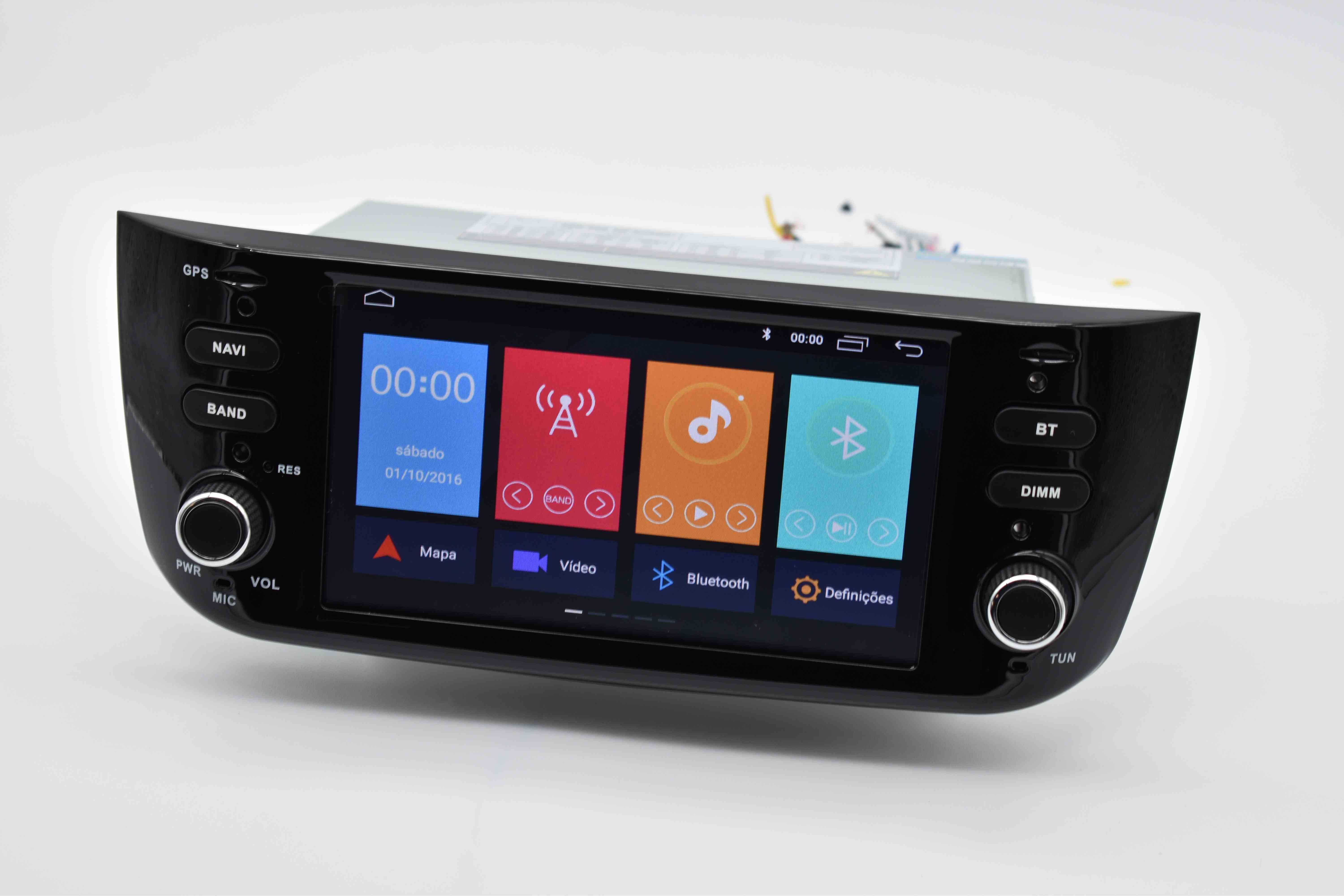 Rádio 2 DIN Android Fiat Punto EVO - Grand Punto + CÂMARA