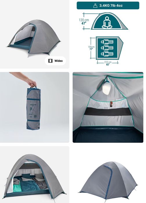 Namiot kempingowy Quechua MH100 3-osobowy