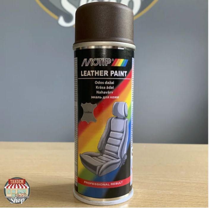Фарба для шкіри та вінілу Motip Leather Spray/Краска для кожи и винила