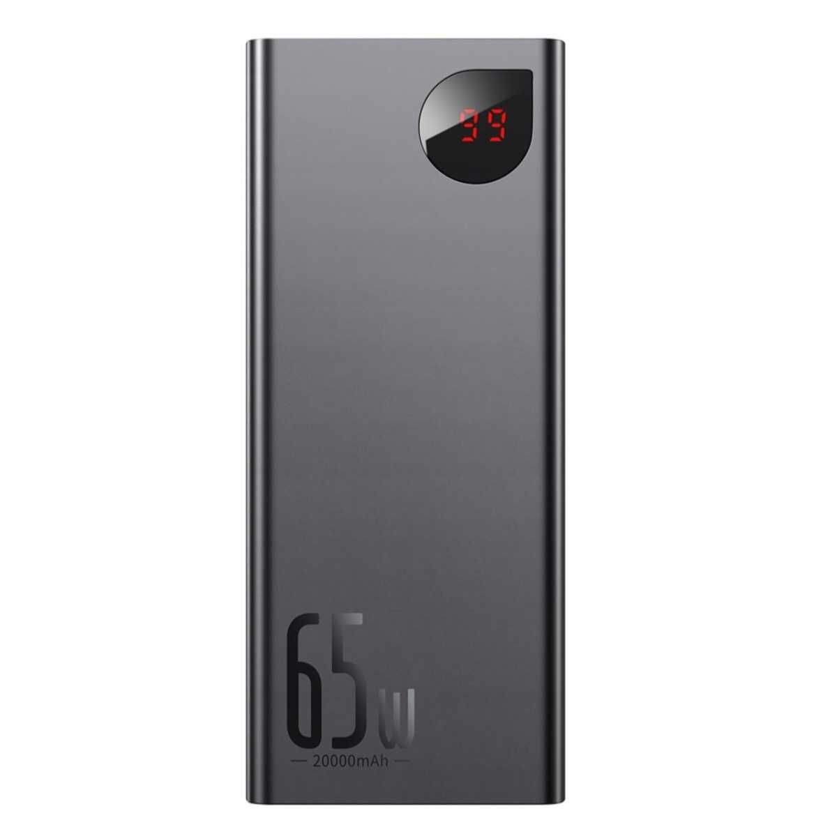 Powerbank Baseus 20000MAH 2X USB 1X USB-C PD QC 3.0 65W metalowy.