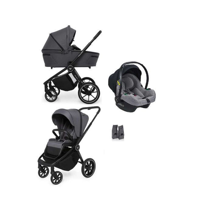 Wózek Muuvo QUICK 4.0 Iron Graphite + Fotelik Avionaut ZESTAW 3W1