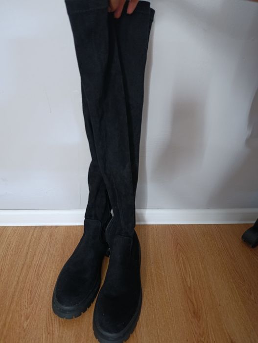 Kozaczki za kolano na obcasie