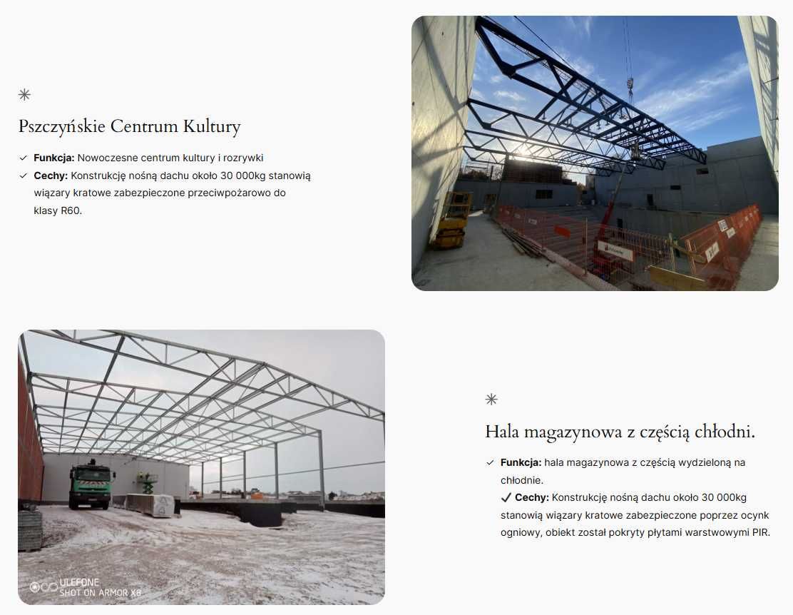 Producent Konstrukcji Stalowych, hale stalowe, konstrukcje wsporcze