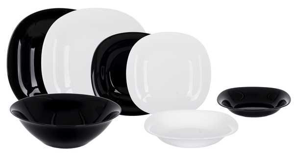 Сервіз Luminarc Carine black & white, сервиз Люминарк, посуда