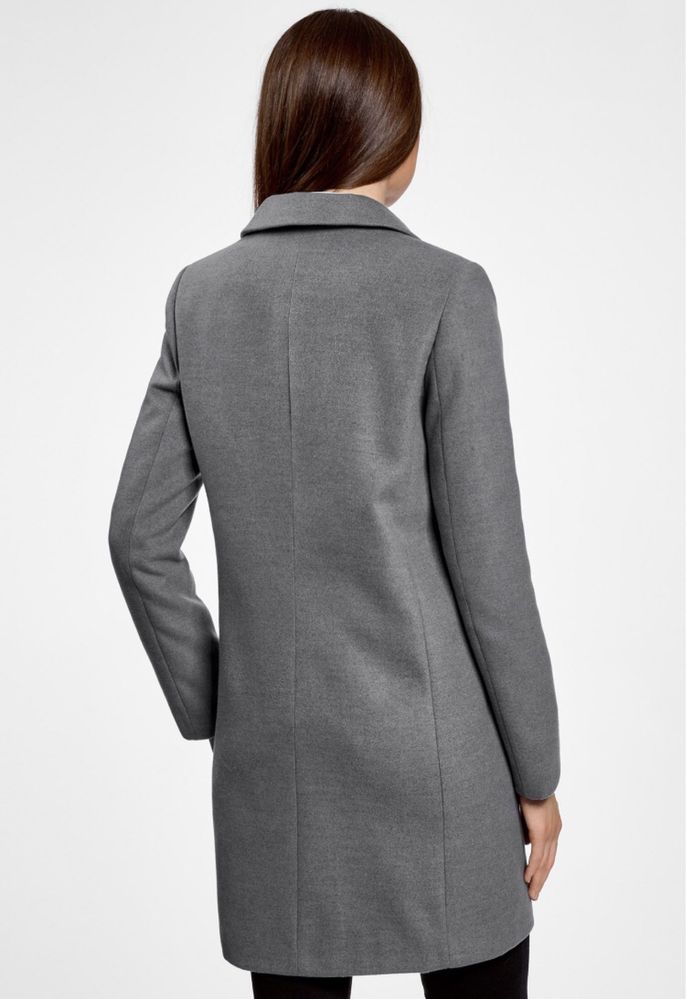 Пальто, жіноче, oodji, класичне, сіре.