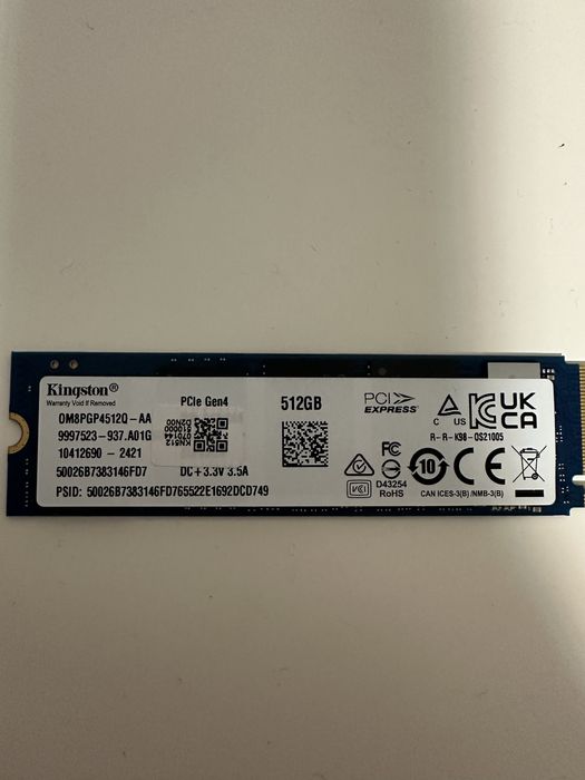 Накопичувач SSD NVME M.2 512GB KINGSTON (OM8SEP4512Q-AA)