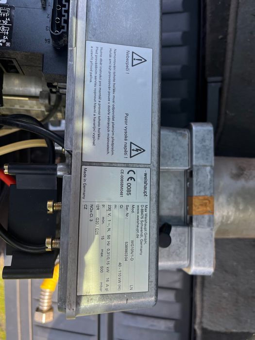 Palnik gazowy Weishaupt WG20N/1-D– 110 kW – Do pieców piekarniczych