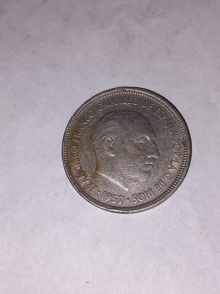 Moeda de 5 pesetas 1957