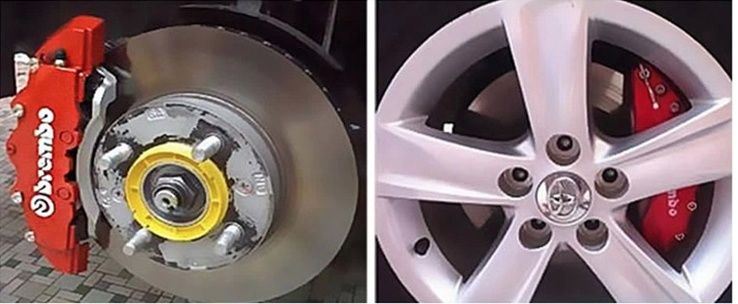 Накладки Brembo Брембо на тормоза супорта красные передние и задние